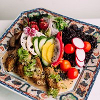 Organic Falafel with Supptuous Seasonal Salad