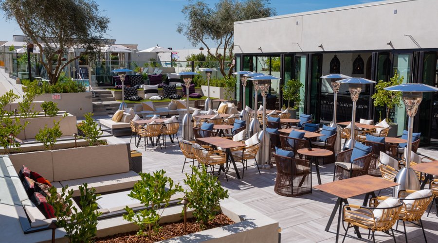 rooftop terrace dining area 