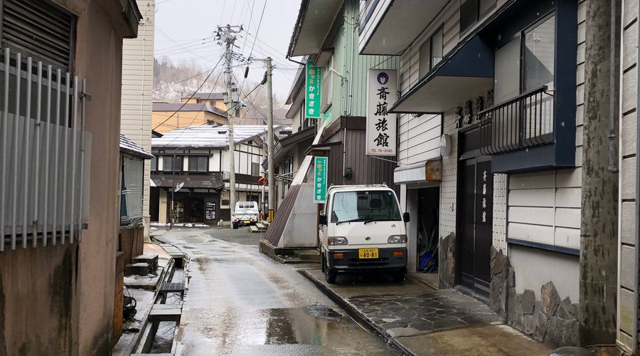 Alley of inns and shops