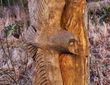 Lovely wood carving at the summit.  There may be more.  I’m not familiar with the area.