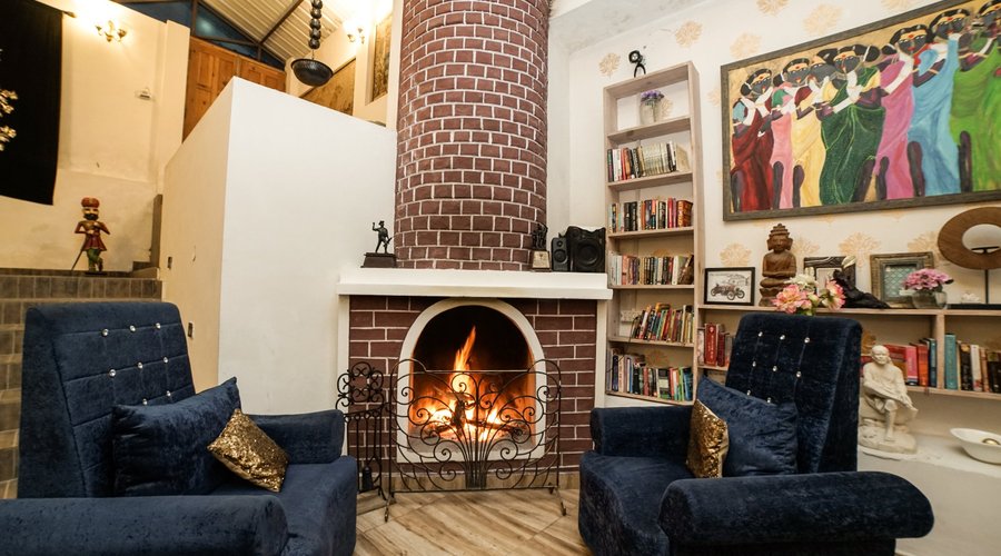 The Fireplace in the Lounge 