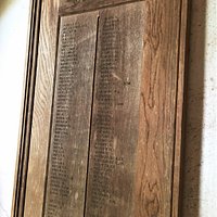 9. Church of St Mary the Virgin, Ticehurst, East Sussex; Roll of Honour board inside the porch of some of the village people who served in HM Forces during the Second World War