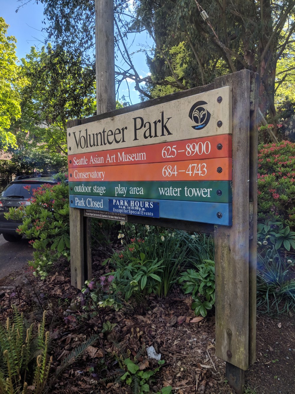 Sign seen on entering Volunteer Park for the Asian Art Museum.