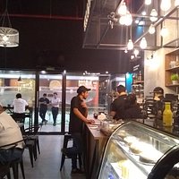 Parte del bar de café...