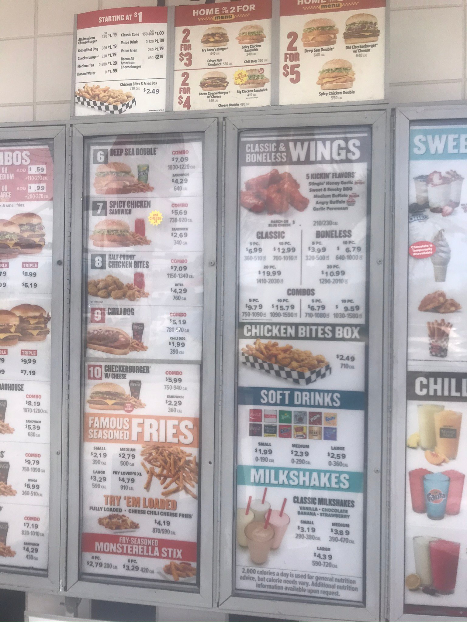 Checkers menu discount