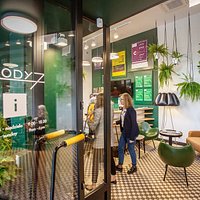 Entrance to the ZGODY 7 venue where you can find tourist information point, cafe and a bookstore.
fot. Grzegorz Ziemiański for KBF