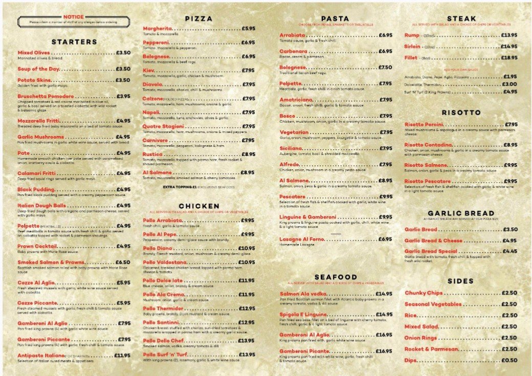 SANTINNI, Shildon - Updated 2024 Restaurant Reviews, Menu & Prices ...