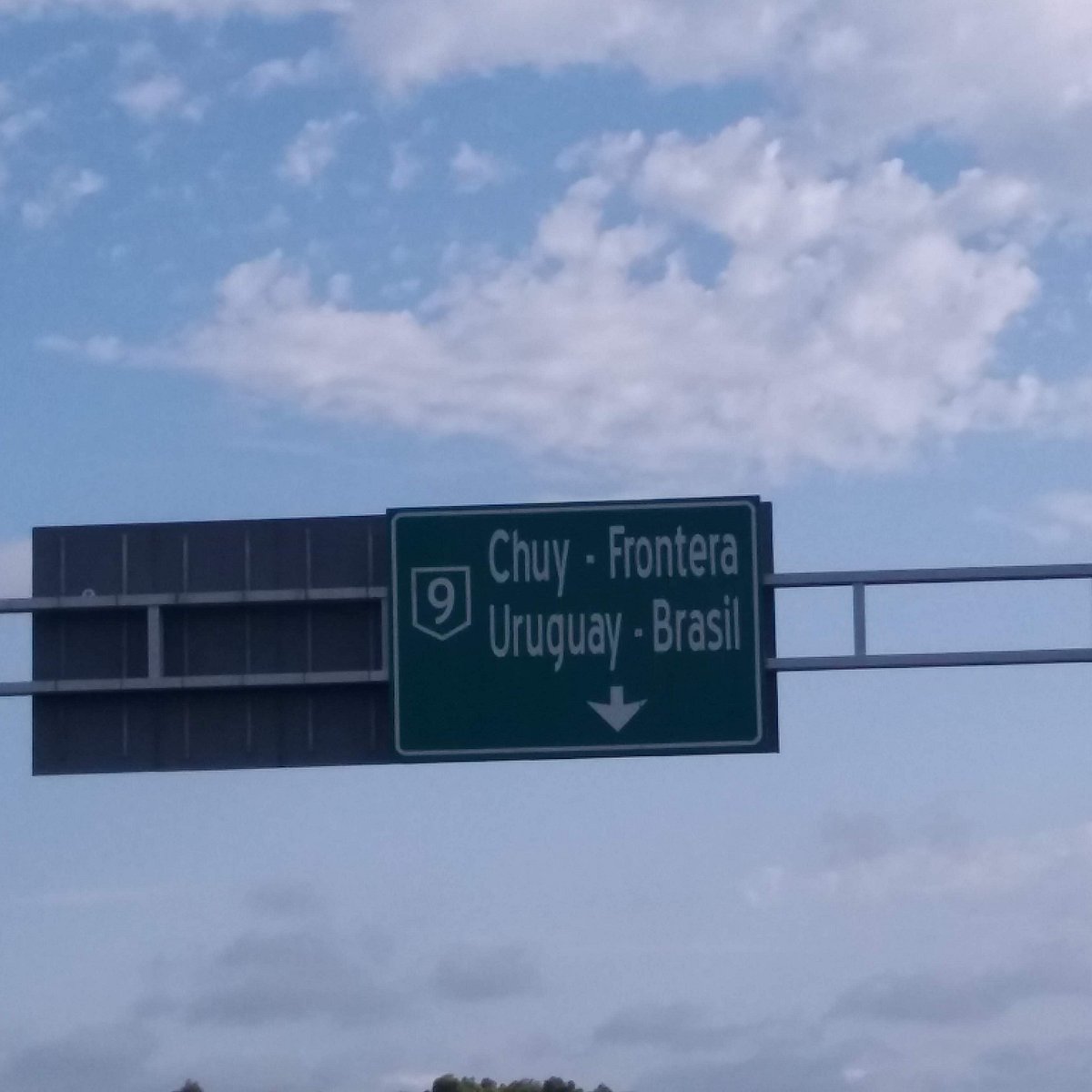 The main avenue in Chuy, Uruguay, and Chuí, Brazil is the
