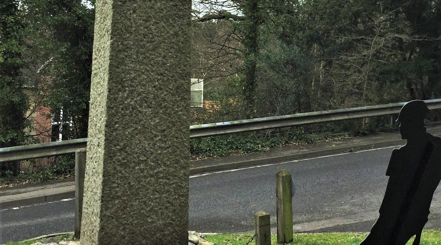 15.  Lamberhurst Village War Memorial, Lamberhurst, Kent;  pebbles placed on the memorial