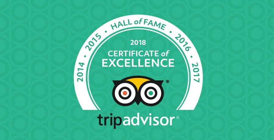 TripAdvisor HALL OF FAME : This is something really special. This and 7 consecutive years of Trip/Advisor Certificate of Excellence suggests that people like the place. I hope you like it.