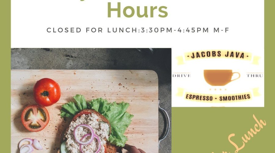 Mr. Jacobs will be taking his lunch break from 3:30-4:45pm M-F.
Calling in ahead helps with wait time, as this is not fast food. Everything is prepared to order. 404-883-2374