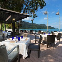 Dining by the beach.