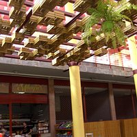 Teil-Ansicht der Markthalle... Die Decken-Konstruktion der Markt-Halle.....
