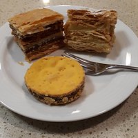A couple of delicious cakes. The back two were much larger, but had to leave a little for later!!