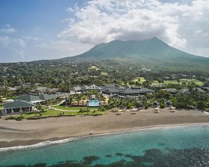 Four Seasons Resort Nevis, West Indies in Nevis, image may contain: Sea, Nature, Outdoors, Resort