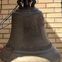Close up of thew largest bell at Saint Nicholas Church.