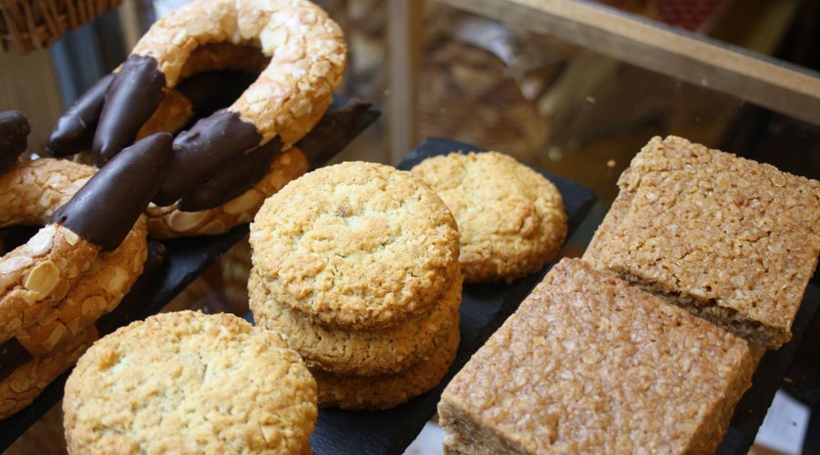 Almond horseshoes, buttery flapjacks & coconut Anzacs! come & treat yourself!
