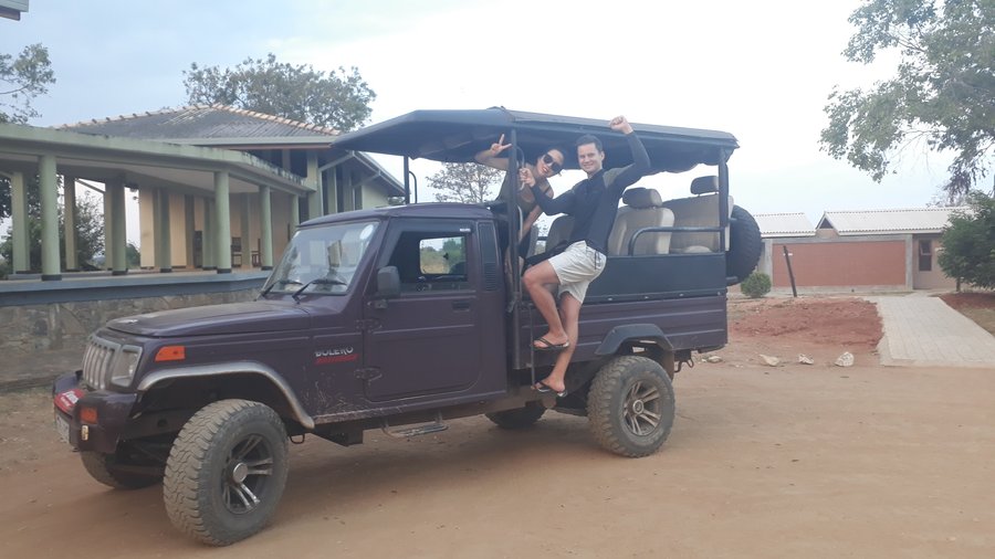 Elaine and husband, After safari happy time.