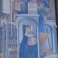 Fresco by Alessandro Tumè: La città di Tommaso. Centro Storico, San Giovanni Valdarno