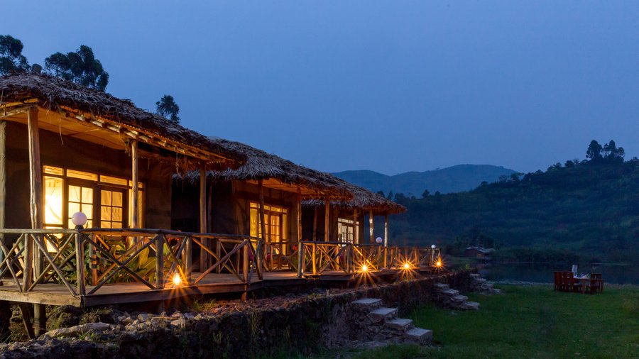 view of the resort  in the evening  