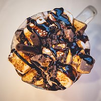 Honeycomb Smore's Decadent Hot Chocolate - Top Down