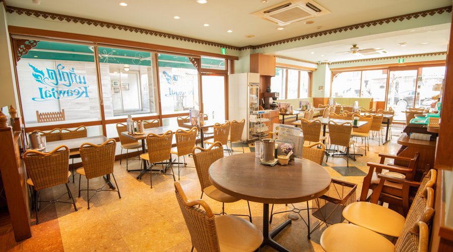 Inside restaurant 
