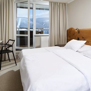 Orea Resort Horal in Spindleruv Mlyn, image may contain: Interior Design, Monitor, Screen, Door