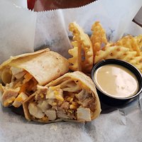Honey mustard chicken wrap