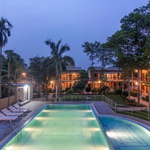 Night View of Swimming Pool 