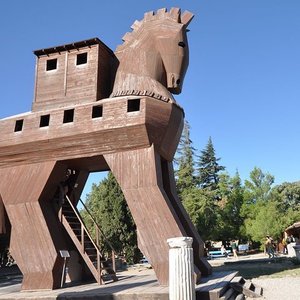 Canakkale, Turquia - 16 De Junho De 2019: Cavalo De Troia Foto