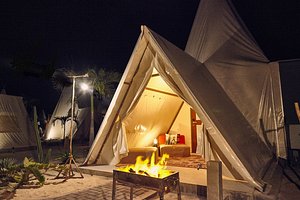 The ANMON Resort Bintan in Bintan Island, image may contain: Tent, Camping, Outdoors