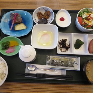 Green Sky Hotel Takehara in Takehara, image may contain: Lunch, Meal, Breakfast, Spoon
