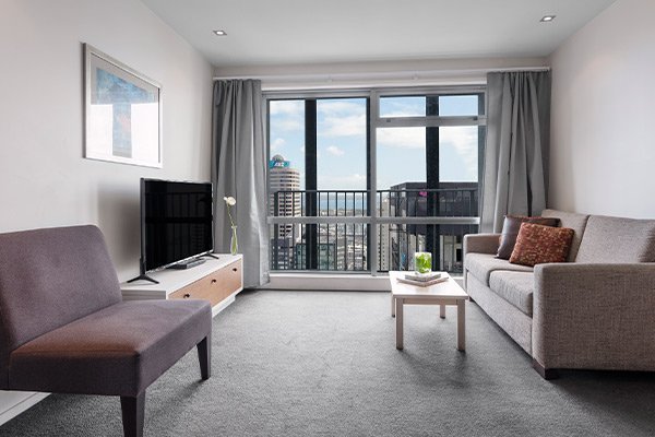 Auckland Harbour Suites 2 Bedroom Living