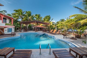 Bella Vista Resort in Ambergris Caye, image may contain: Hotel, Resort, Villa, Pool