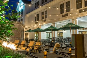 The Brunswick Hotel in Brunswick, image may contain: Restaurant, Terrace, Cafeteria, Hotel