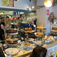 A case of pastries