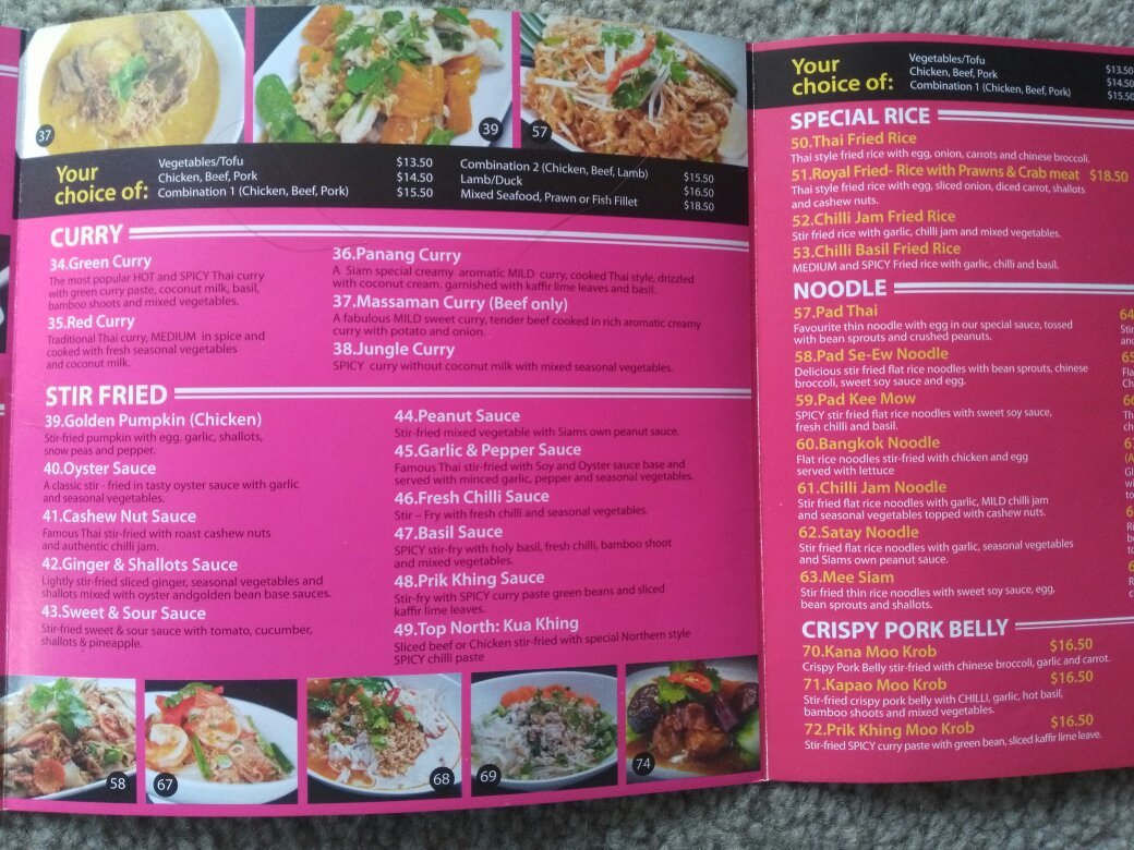 SIAM THAI SUTHERLAND Menu Prices Restaurant Reviews Food Delivery Takeaway Tripadvisor