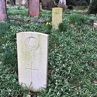 6. Commonwealth War Graves, The Church of Mary the Virgin, Lamberhurst, Kent; the grave of Private A J Bailey with, in the background, the grave of Private W H Cook