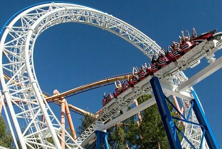 Entertain all ages at Six Flags Magic Mountain near Los Angeles. Enter the amusement park with ease using your pre-booked admission ticket, then choose from a variety of ride options such as pulse-pounding roller coasters for thrill seekers, and gentle rides that are ideal for young children. Popular cartoon characters perform in shows on stage, and restaurants are available to purchase snacks or meals.