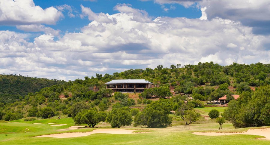 From hole 18 looking at the clubhouse