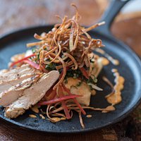 Thai Curry Crepe - With Chicken. Can be prepared vegan.
