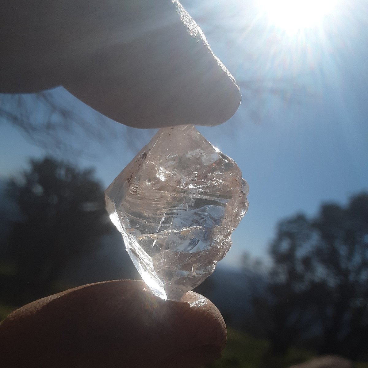 Large Single Clear Crystal Point - Mineral Mike