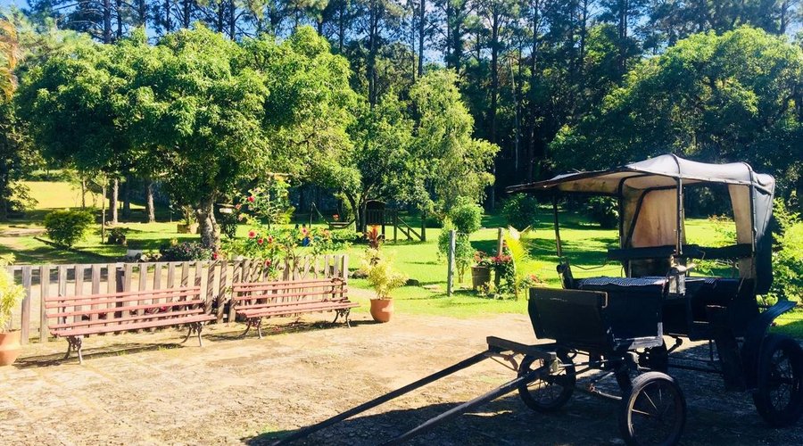 Jardim da Pousada Vale do Café, onde natureza e história se encontram