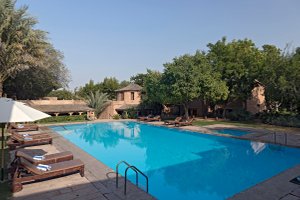 MANVĀR Shergarh , The Desert Resort in Khiyasariya, image may contain: Villa, Backyard, Pool, Swimming Pool