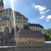 Außenansicht vom gegenüberliegenden Müglitz Ufer