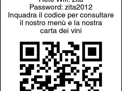 Per Guardare il nostro Menù, la Carta dei Vini, per  Prenotare un Tavolo, Scegliere l'orario migliore per te e per Ordinare da Asporto semplicemente inquadrando con la tua fotocamere il QRcode.