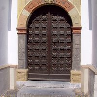 Die evangelische Kirche in Xanten, an der Kurfürsten Straße...