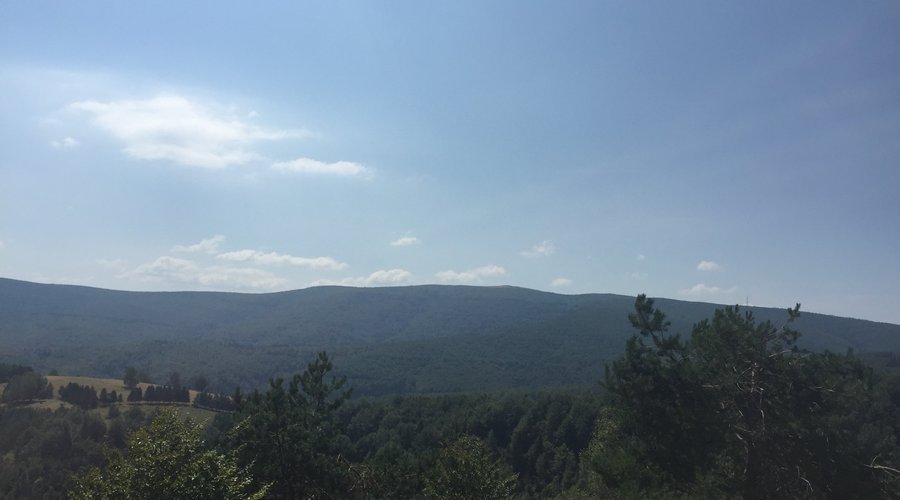 view of Semenic mountain range.