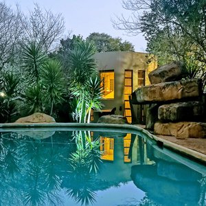 Rock pool and our executive cottage