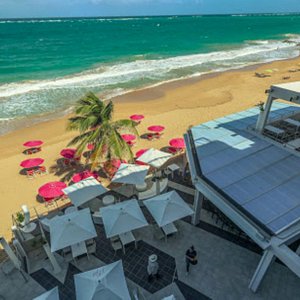 The Tryst Beachfront Hotel in Puerto Rico, image may contain: Hotel, Neighborhood, Villa, Condo